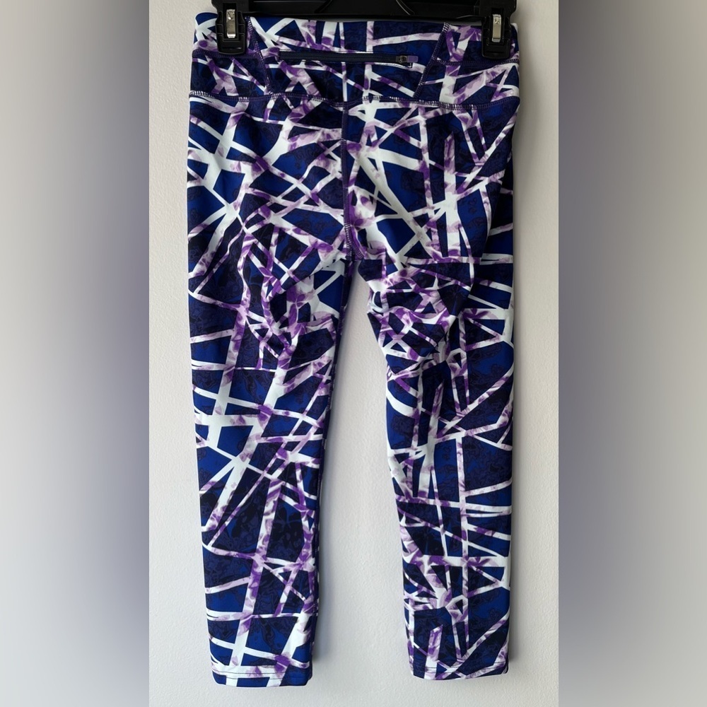 Athleta womens XS white sport bra & purple geometric activewear leggings bundle - Picture 11 of 16
